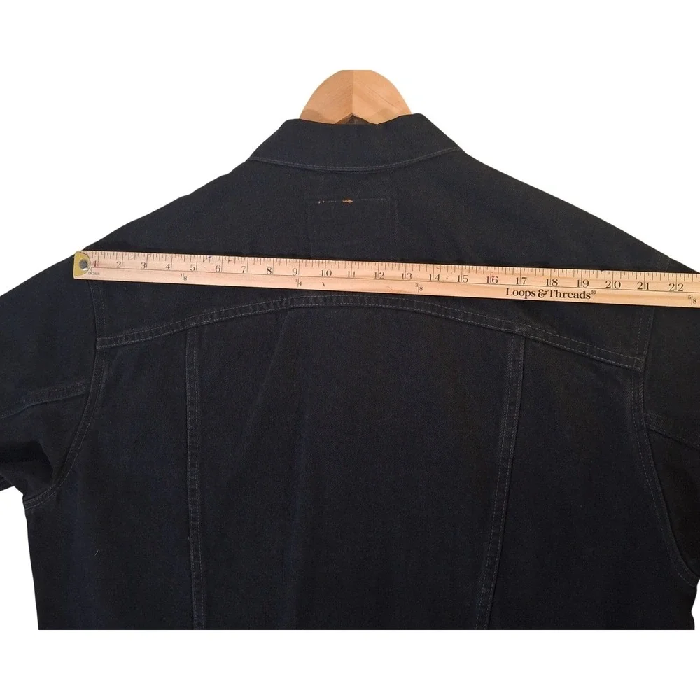 Vintage 90s Levi's 70507-4159 Denim Trucker Jacket Mens Large Black Cotton